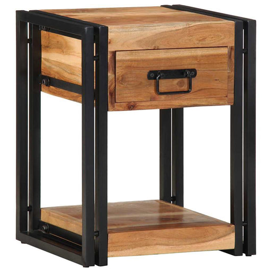 Éjjeliszekrény fiókkal 2 pcs Barna 40 x 35 x 50 cm Tömör Akácfa
