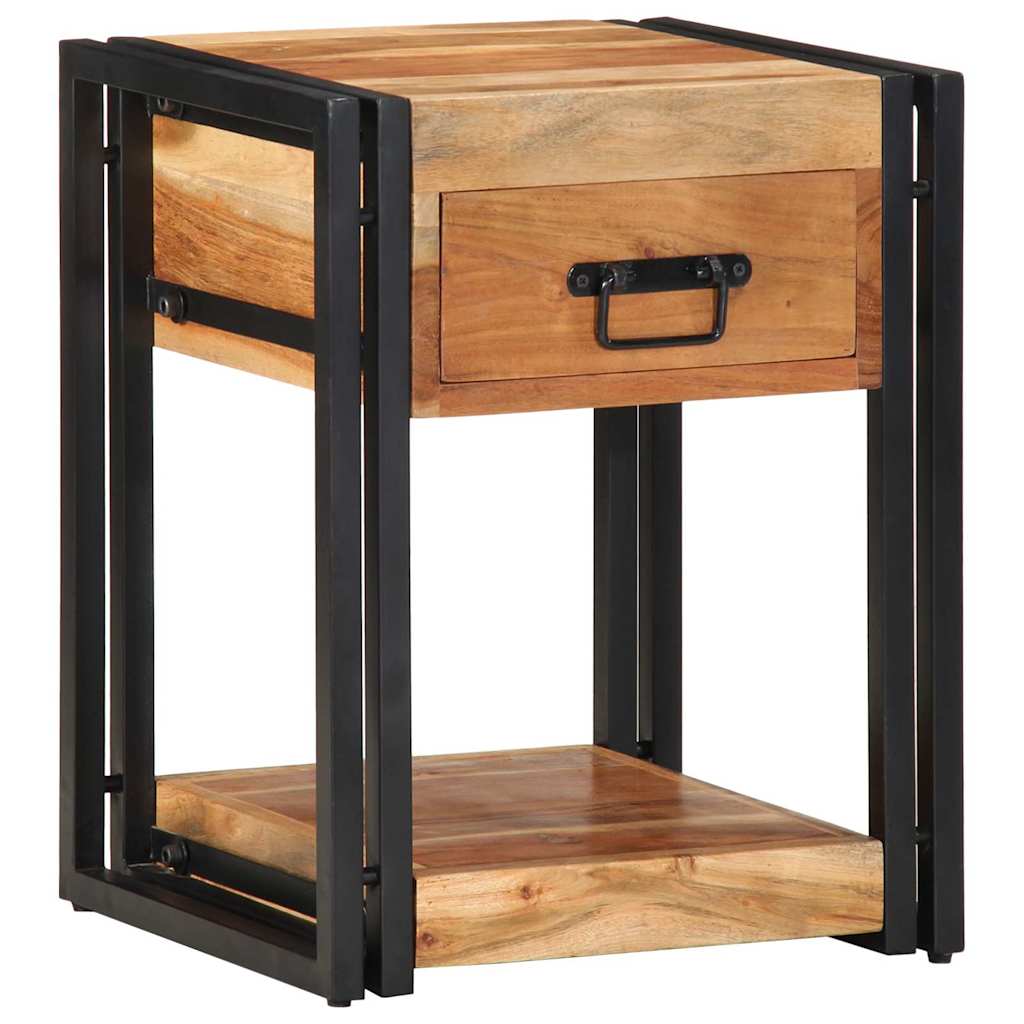 Éjjeliszekrény fiókkal 2 pcs Barna 40 x 35 x 50 cm Tömör Akácfa
