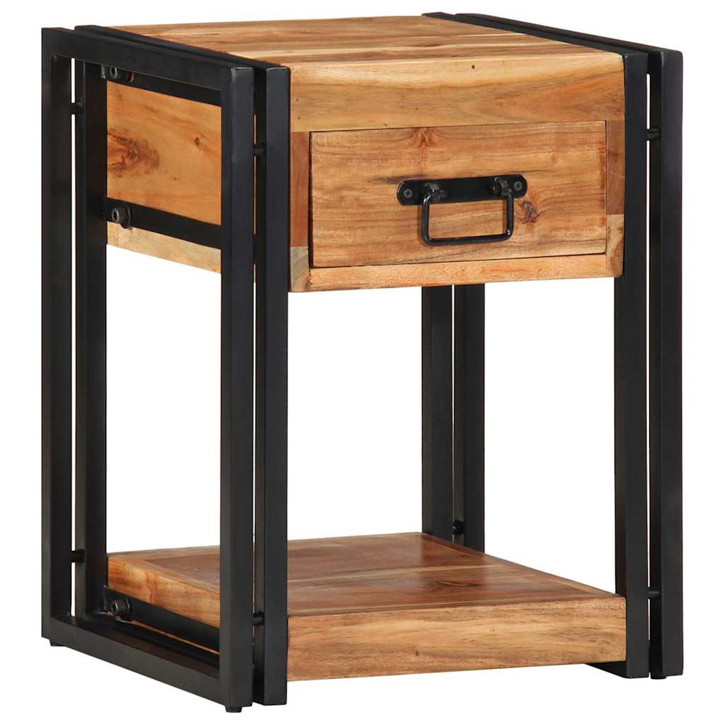 Éjjeliszekrény fiókkal 2 pcs Barna 40 x 35 x 50 cm Tömör Akácfa