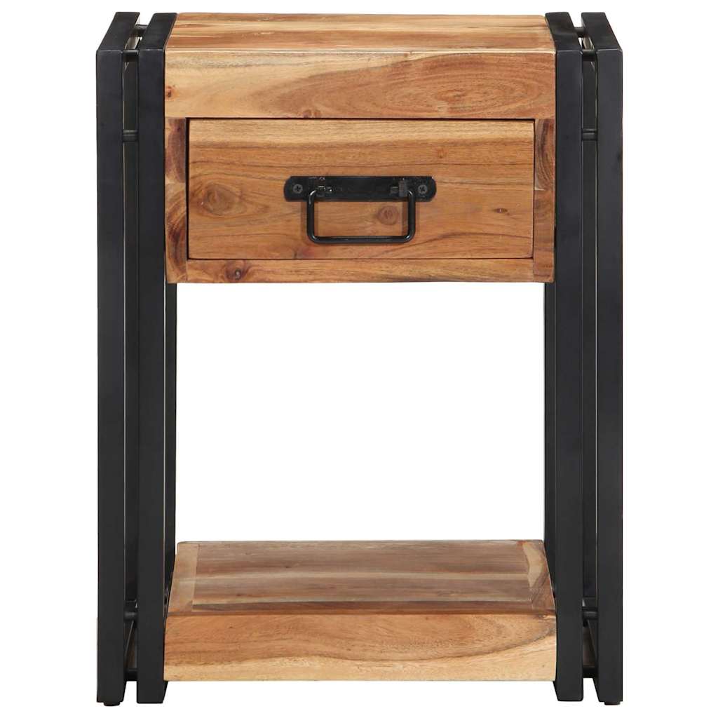 Éjjeliszekrény fiókkal 2 pcs Barna 40 x 35 x 50 cm Tömör Akácfa