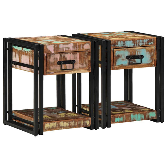 Éjjeliszekrény fiókkal 2 pcs Sokszínű 40 x 40 x 50 cm