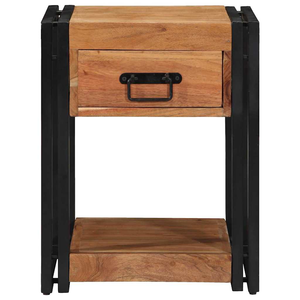 Éjjeliszekrény fiókkal 2 pcs Barna 40 x 40 x 50 cm Tömör Akácfa