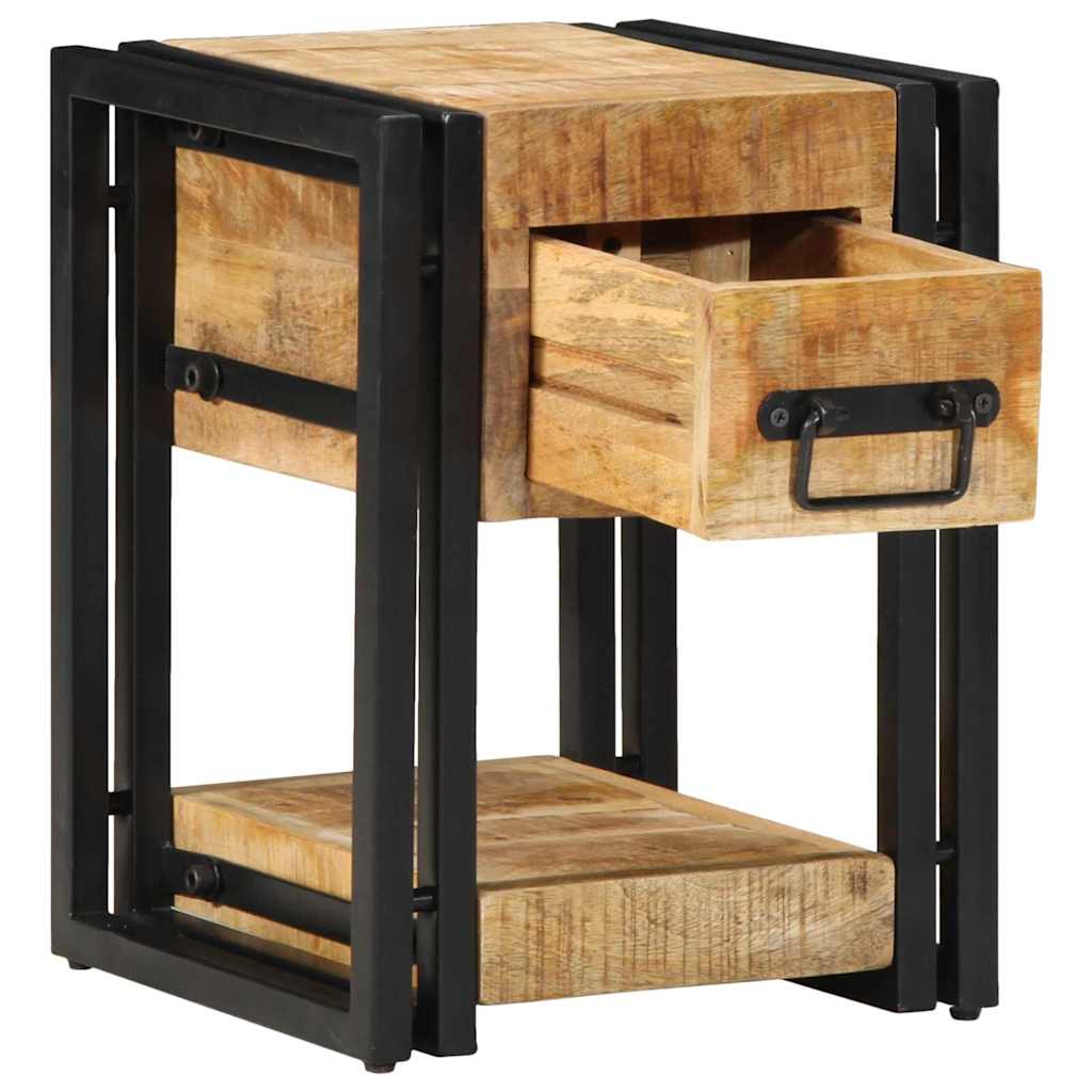 Éjjeliszekrény 2 pcs Barna 30 x 30 x 40 cm Tömör Mangófát