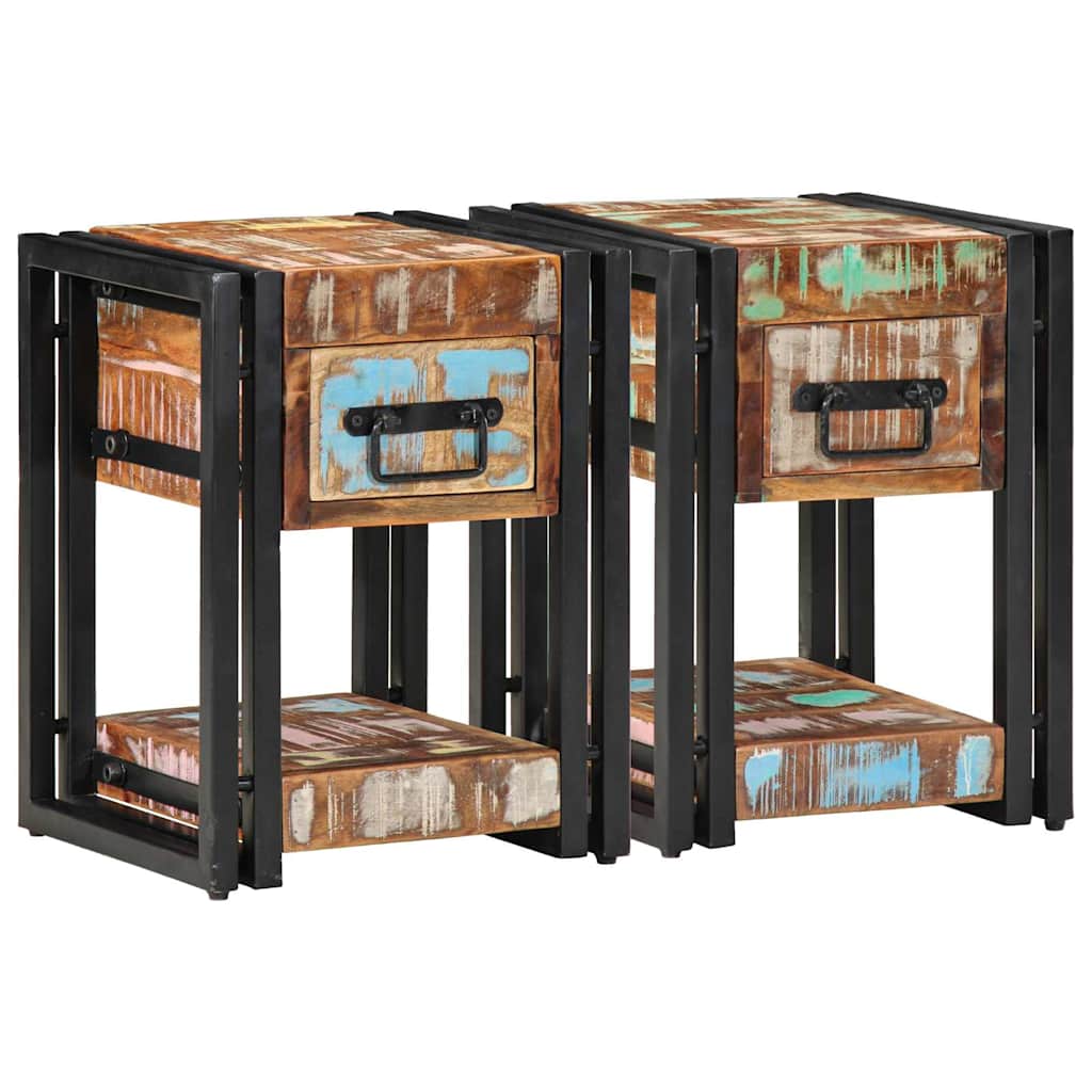 Éjjeliszekrény fiókkal 2 pcs Sokszínű 30 x 30 x 40 cm
