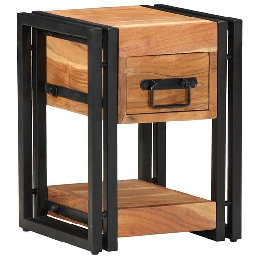 Éjjeliszekrény fiókkal 2 pcs Barna 30 x 30 x 40 cm Tömör Akácfa