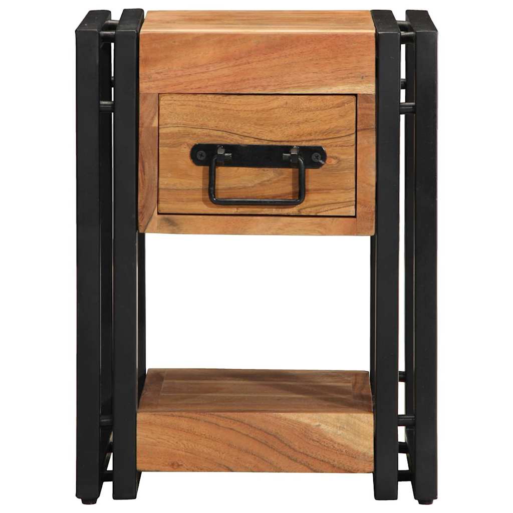 Éjjeliszekrény fiókkal 2 pcs Barna 30 x 30 x 40 cm Tömör Akácfa