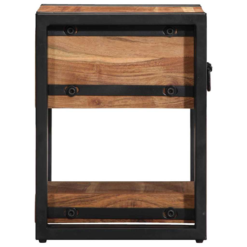 Éjjeliszekrény fiókkal 2 pcs Barna 30 x 30 x 40 cm Tömör Akácfa