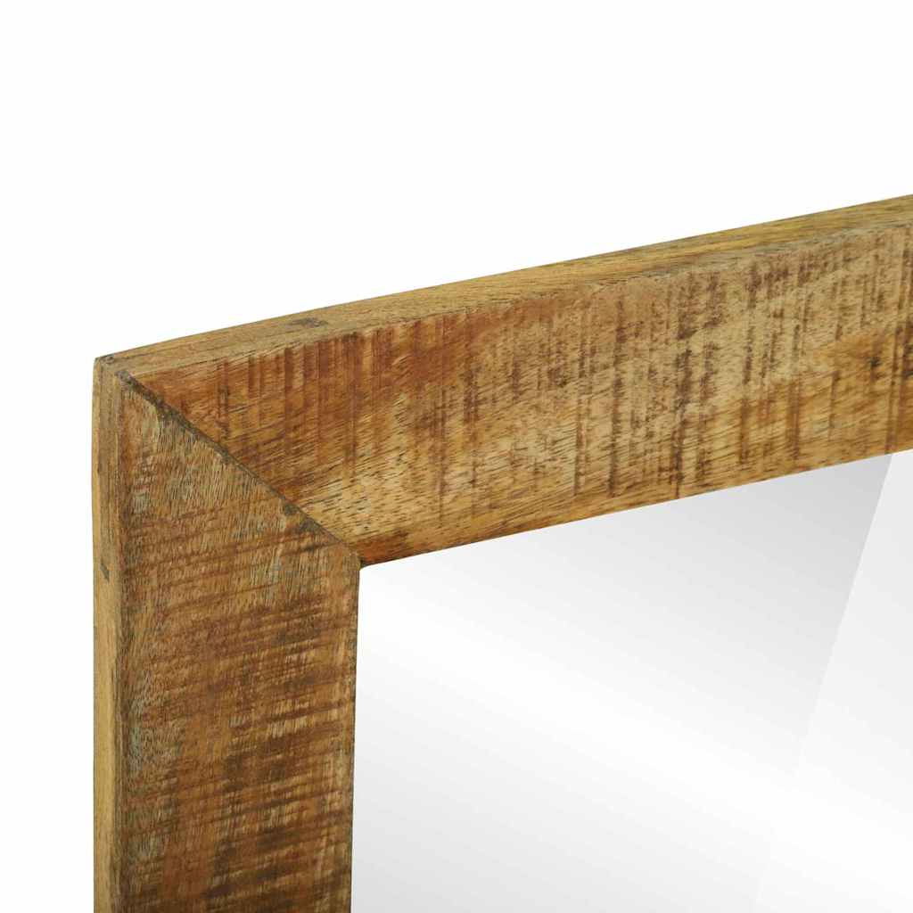 Fürdőszobai tükör tükörrel Barna 50 x 22 x 70 cm Tömör Mangófát