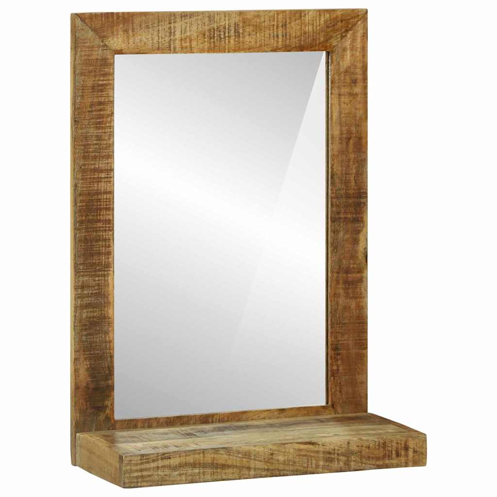 Fürdőszobai tükör tükörrel Barna 50 x 22 x 70 cm Tömör Mangófát
