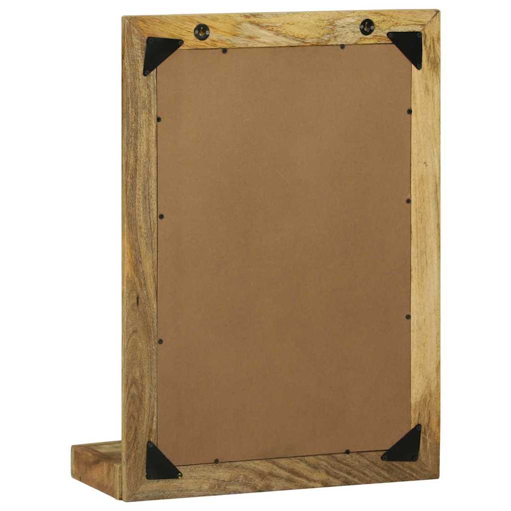 Fürdőszobai tükör tükörrel Barna 50 x 22 x 70 cm Tömör Mangófát