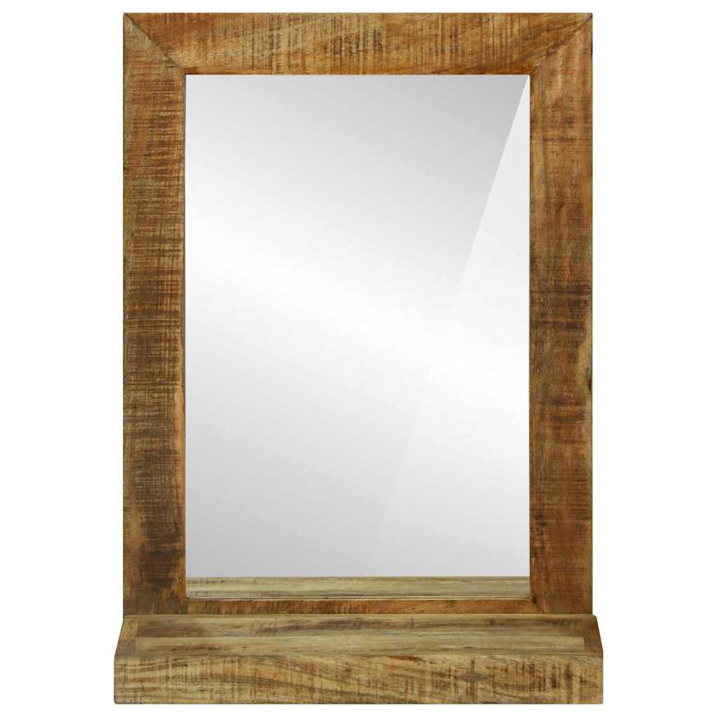 Fürdőszobai tükör tükörrel Barna 50 x 22 x 70 cm Tömör Mangófát