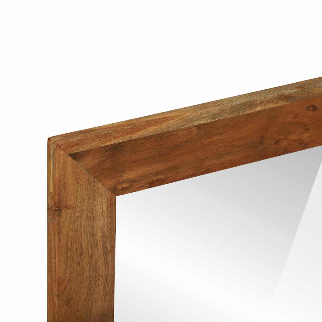 Fürdőszobai tükör polcokkal Barna 50 x 22 x 70 cm Tömör Akácfa