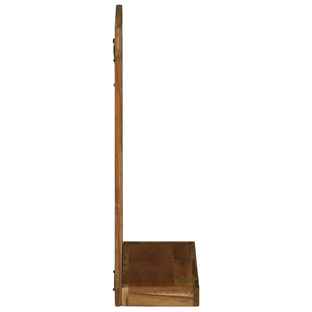 Fürdőszobai tükör polcokkal Barna 50 x 22 x 70 cm Tömör Akácfa