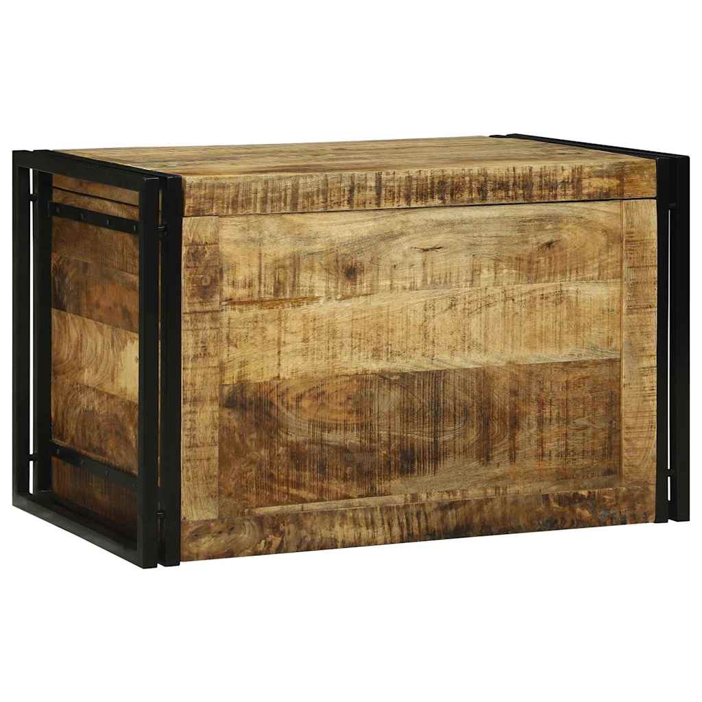 Tároló Doboz Barna és fekete 80 x 50 x 50 cm Durva Mangófa