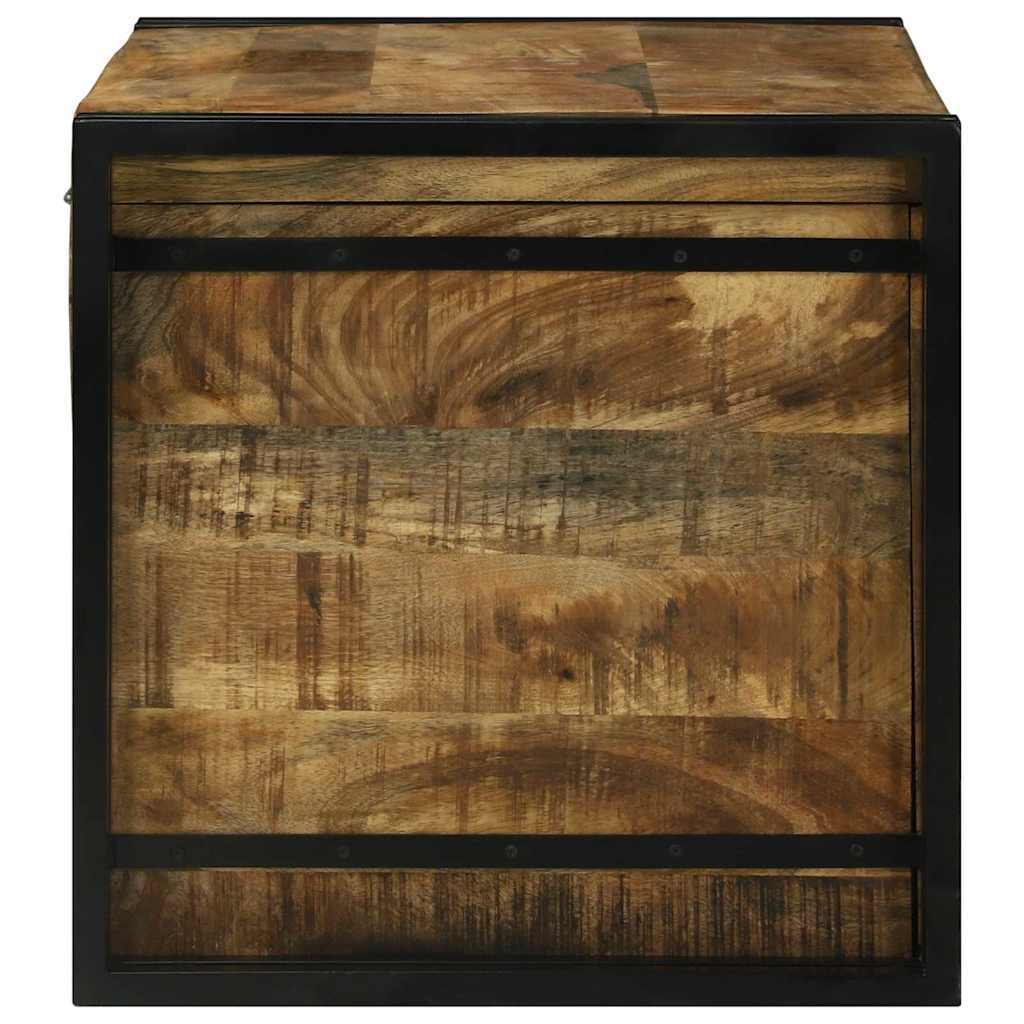 Tároló Doboz Barna és fekete 80 x 50 x 50 cm Durva Mangófa