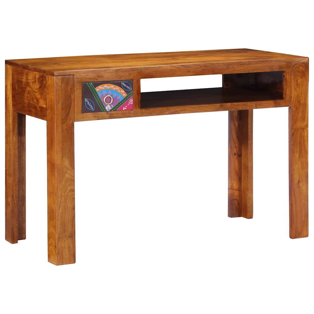 Íróasztal Barna 110 x 50 x 73 cm Tömör Akácfa és Műanyag Fa