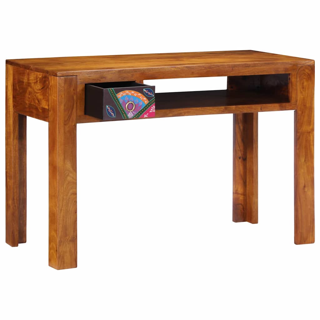 Íróasztal Barna 110 x 50 x 73 cm Tömör Akácfa és Műanyag Fa