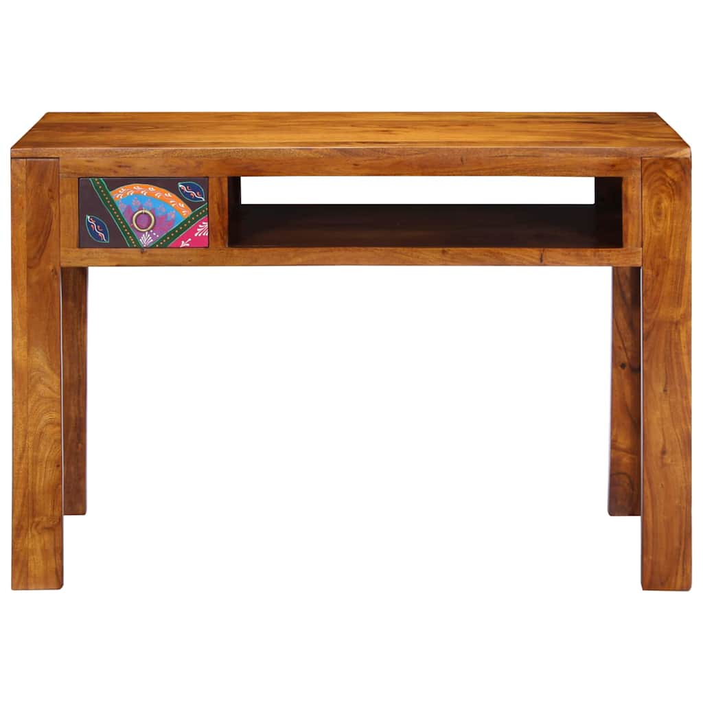 Íróasztal Barna 110 x 50 x 73 cm Tömör Akácfa és Műanyag Fa