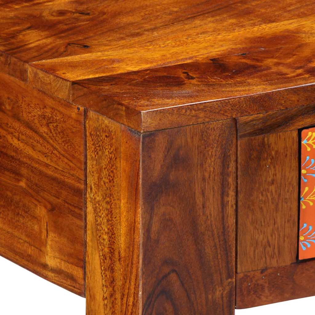 Íróasztal Barna 100 x 50 x 75 cm Tömör Akácfa és Műanyag Fa