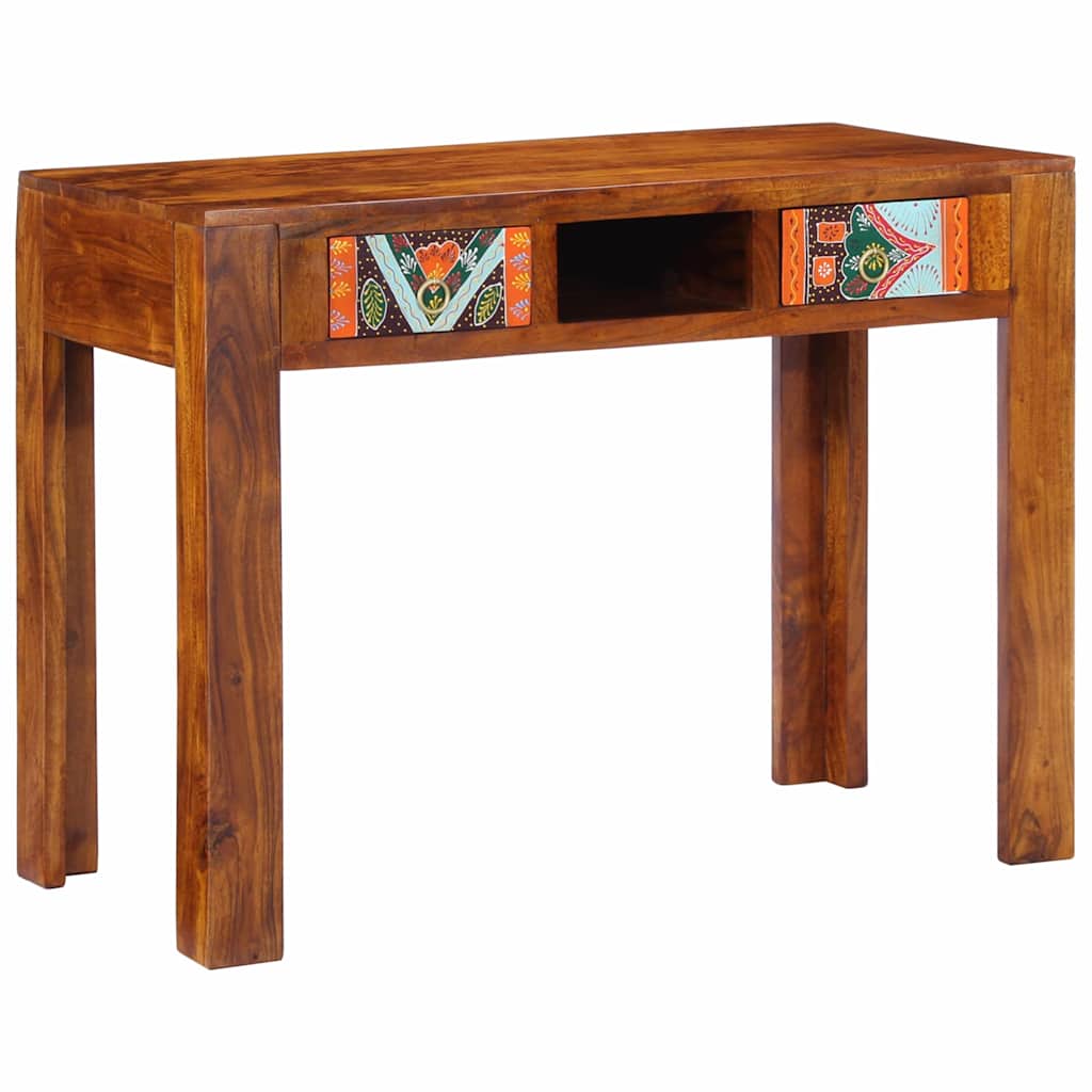Íróasztal Barna 100 x 50 x 75 cm Tömör Akácfa és Műanyag Fa