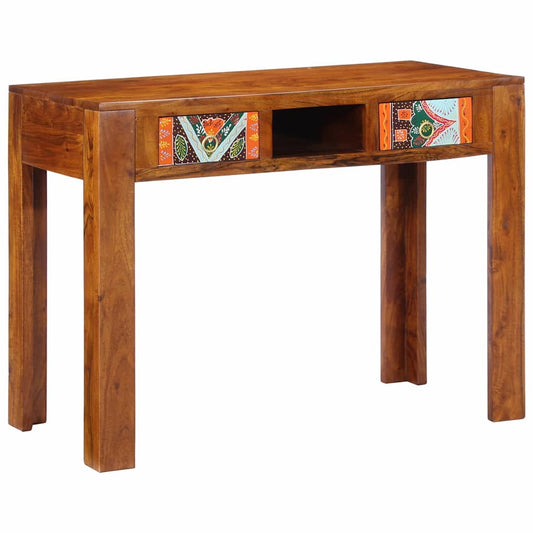 Íróasztal Barna 100 x 50 x 75 cm Tömör Akácfa és Műanyag Fa