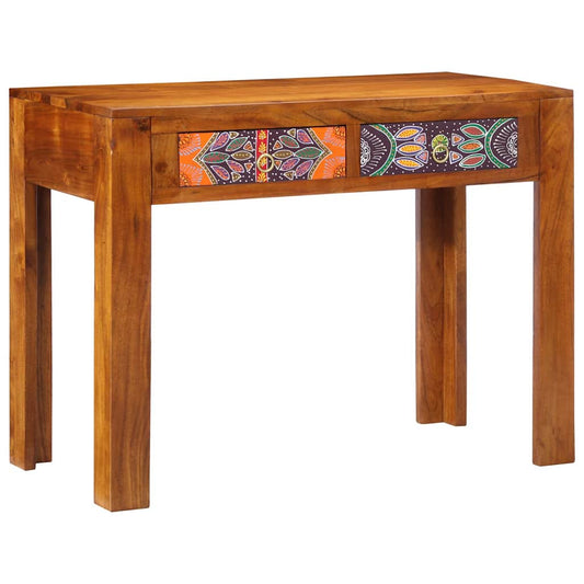 Íróasztal Barna 100 x 50 x 75 cm Tömör Akácfa és Műanyag Fa