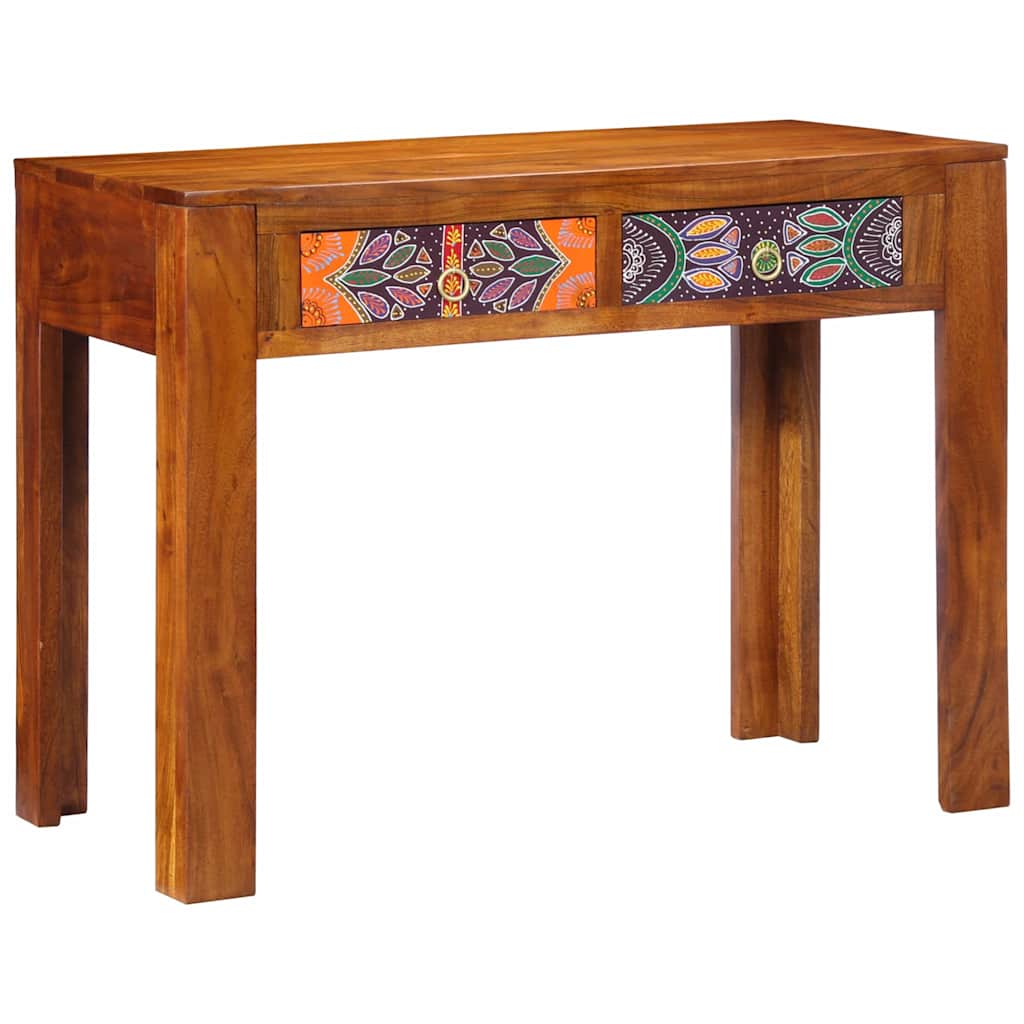 Íróasztal Barna 100 x 50 x 75 cm Tömör Akácfa és Műanyag Fa