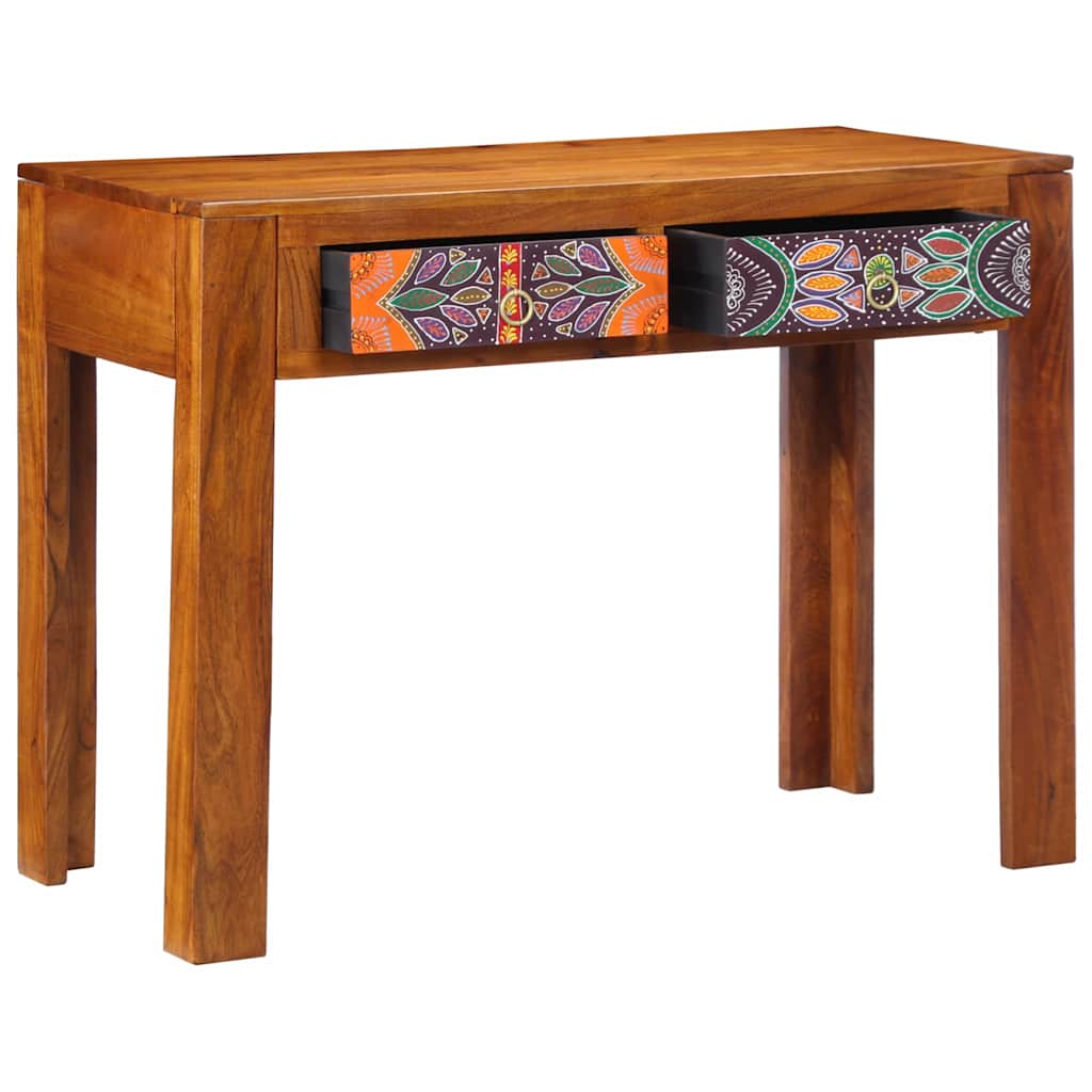 Íróasztal Barna 100 x 50 x 75 cm Tömör Akácfa és Műanyag Fa