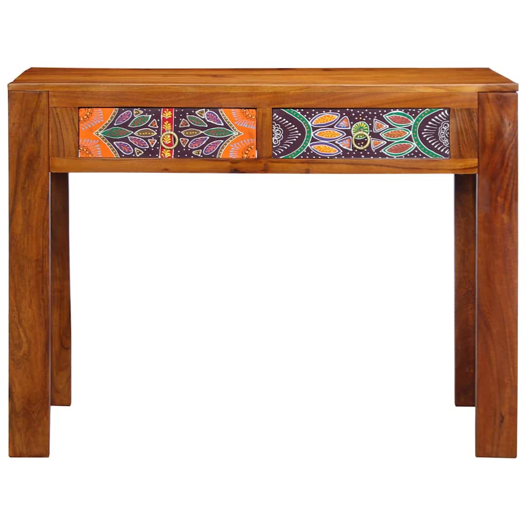 Íróasztal Barna 100 x 50 x 75 cm Tömör Akácfa és Műanyag Fa