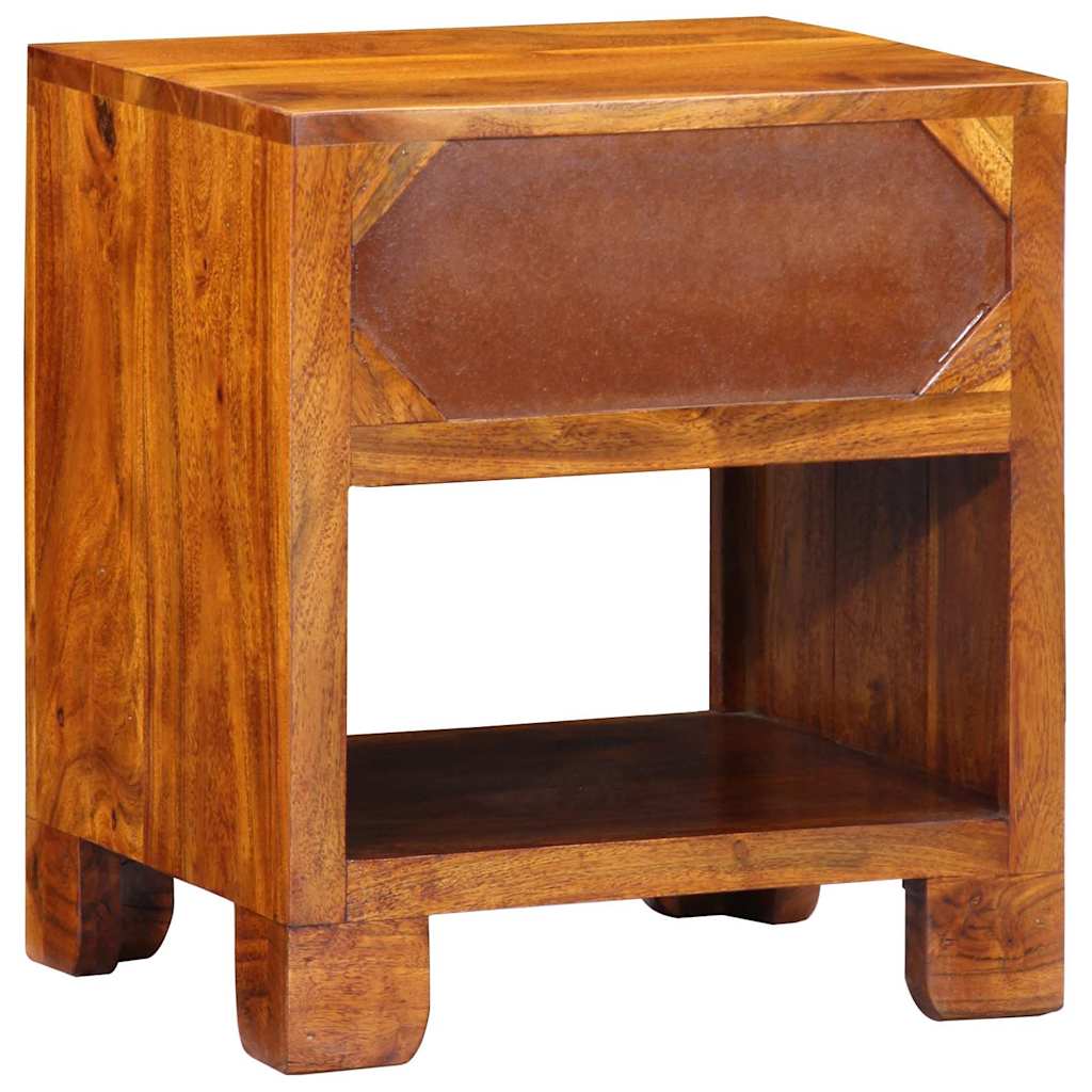 Széf fiókkal Sokszínű 40 x 35 x 45 cm tömör akácfa