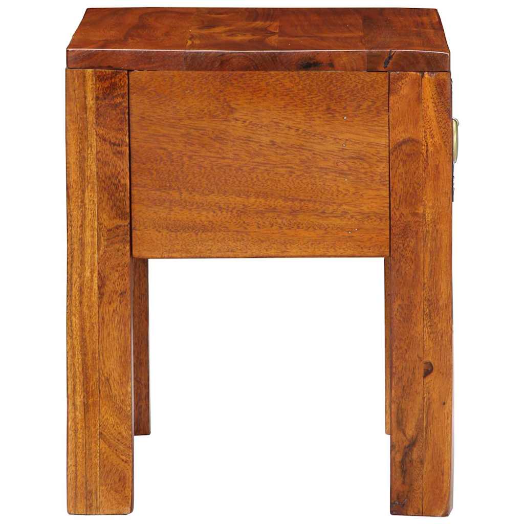 Oldal asztal Barna 40 x 30 x 36 cm Tömör Akácfa és Műanyag Fa