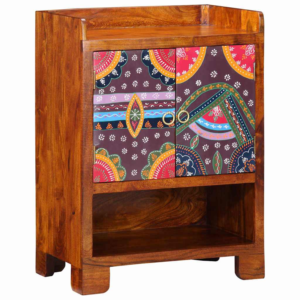 Cipőszekrény polcokkal Barna 55 x 35 x 75 cm Tömör Akácfa