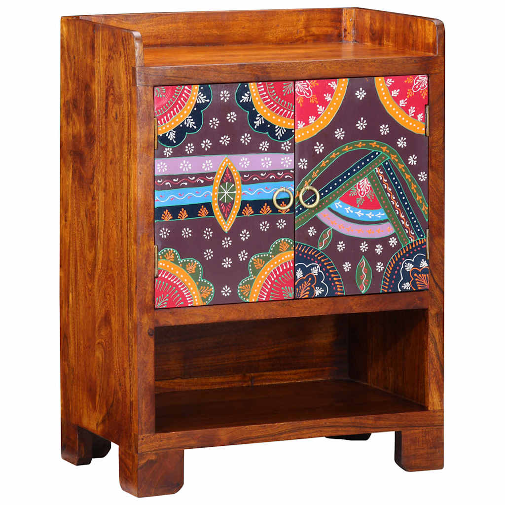 Cipőszekrény polcokkal Barna 55 x 35 x 75 cm Tömör Akácfa