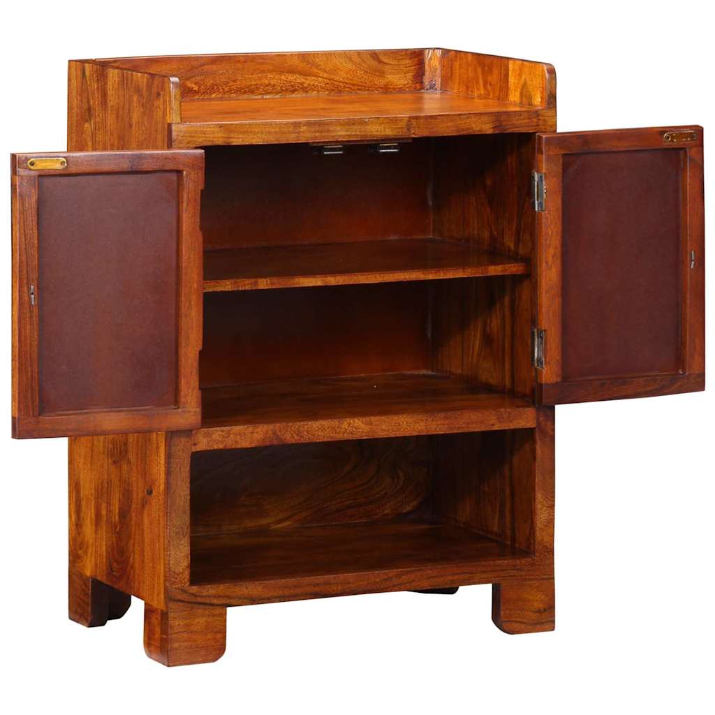 Cipőszekrény polcokkal Barna 55 x 35 x 75 cm Tömör Akácfa