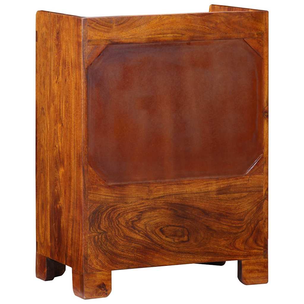 Cipőszekrény polcokkal Barna 55 x 35 x 75 cm Tömör Akácfa