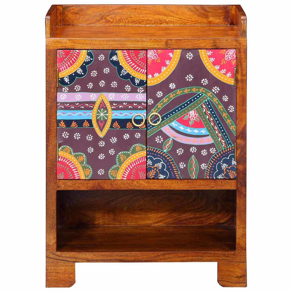 Cipőszekrény polcokkal Barna 55 x 35 x 75 cm Tömör Akácfa