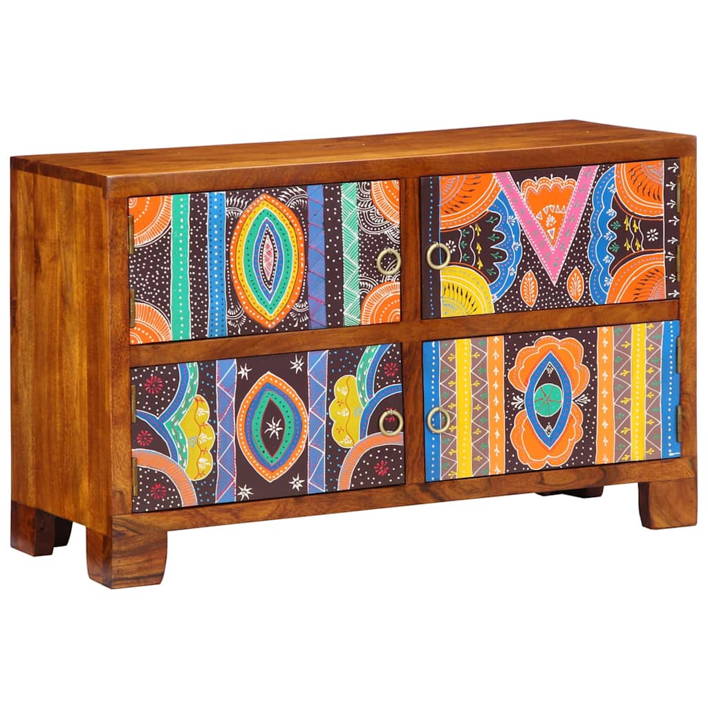 Cipőszekrény tárolóval Barna 90 x 35 x 55 cm Tömör Akácfa