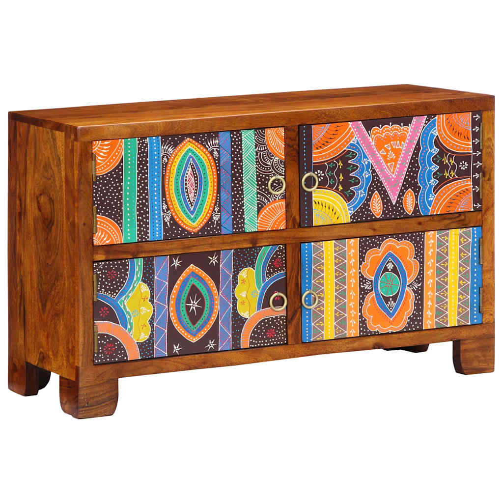 Cipőszekrény tárolóval Barna 90 x 35 x 55 cm Tömör Akácfa