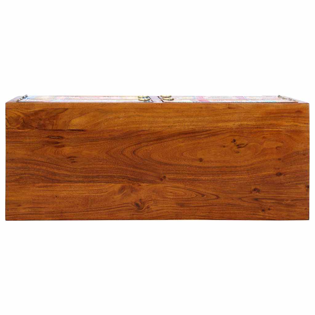 Cipőszekrény tárolóval Barna 90 x 35 x 55 cm Tömör Akácfa