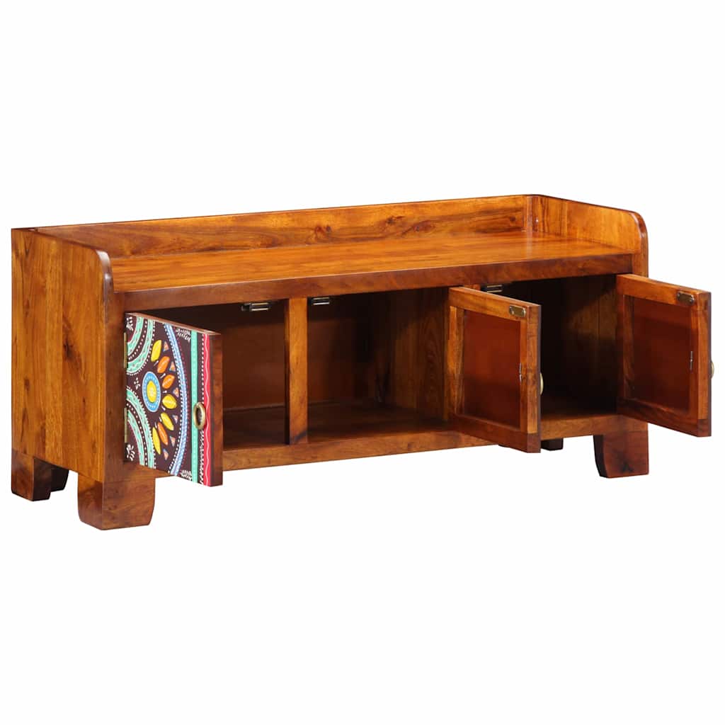 Cipőszekrény tárolóval Sokszínű 90 x 35 x 40 cm Tömör Akácfa