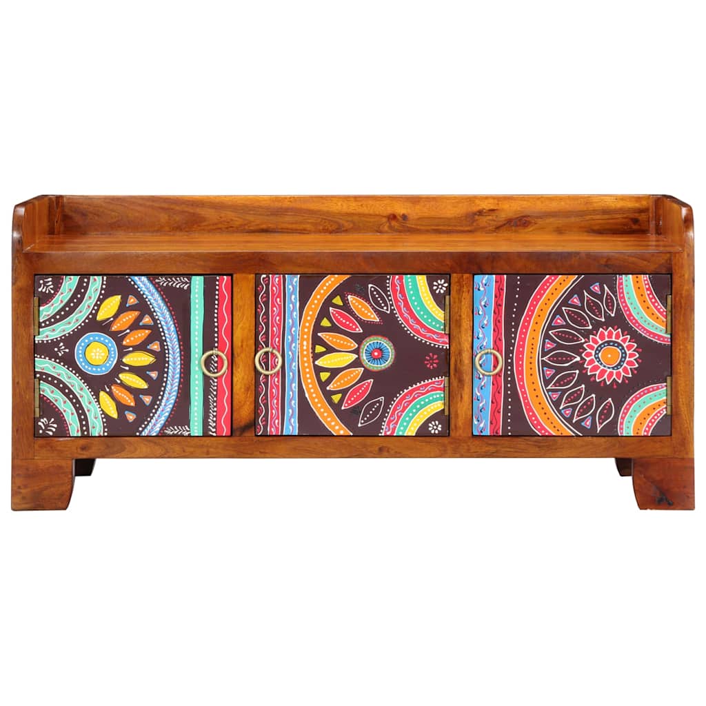 Cipőszekrény tárolóval Sokszínű 90 x 35 x 40 cm Tömör Akácfa
