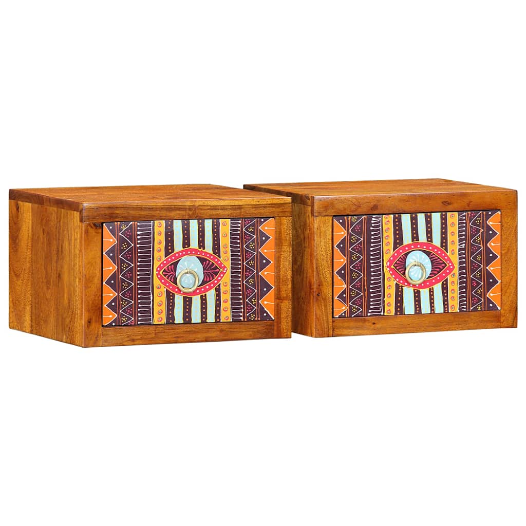 Éjjeliszekrény fiókkal 2 pcs Barna 35 x 30 x 22 cm