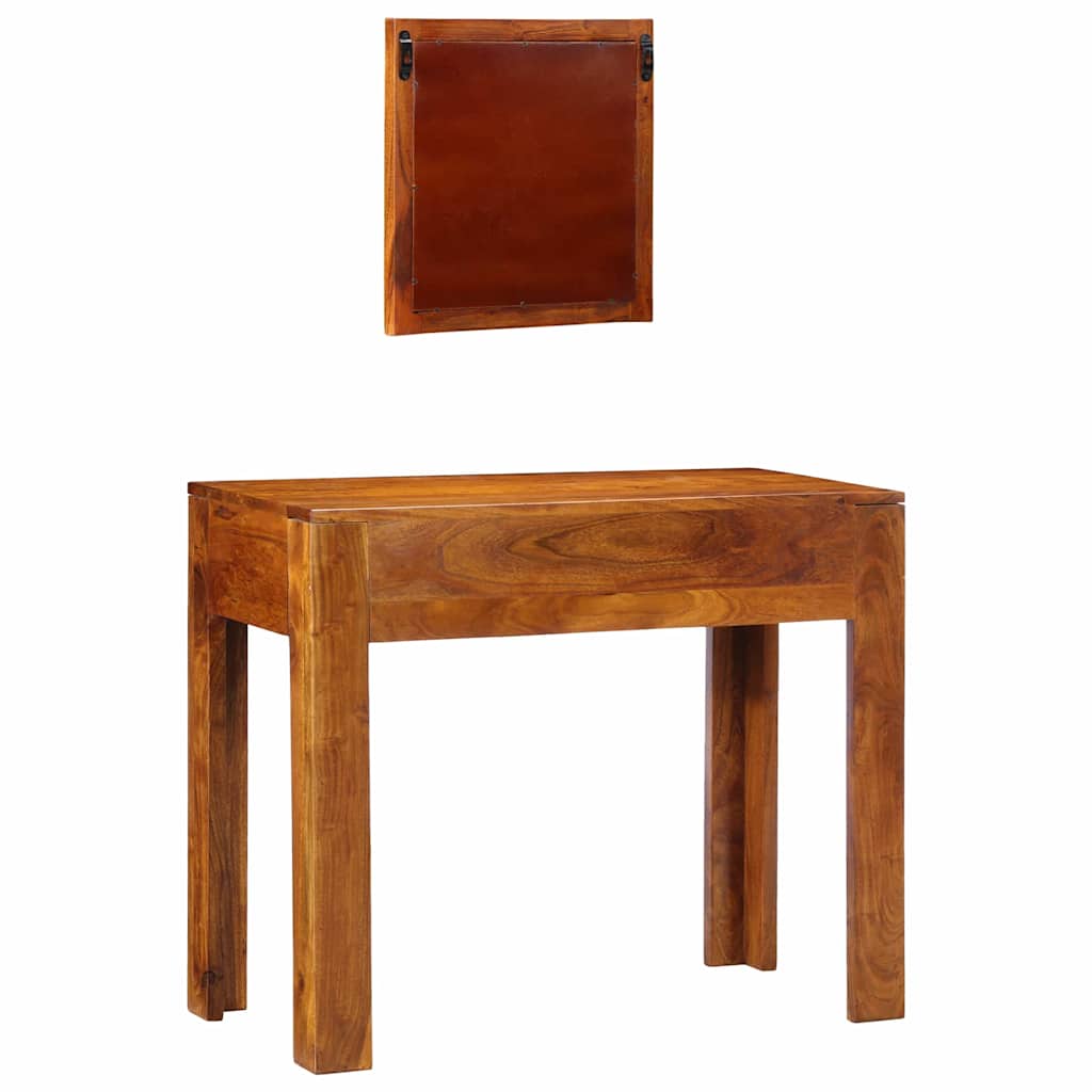 Öltözködőasztal fiókkal Barna 90 x 45 x 75 cm Tömör Akácfa