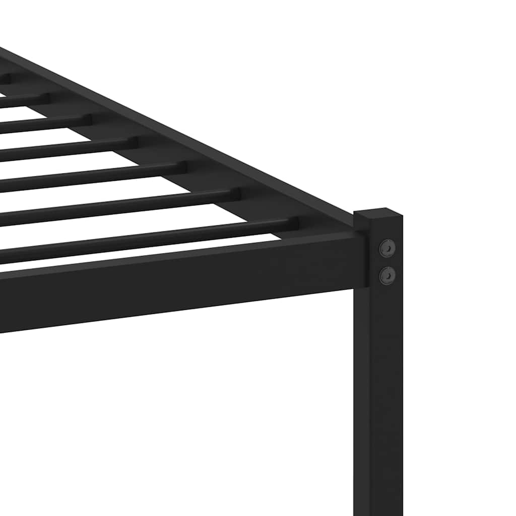 füstös tölgy színű fém ágykeret matrac nélkül 150 x 200 cm
