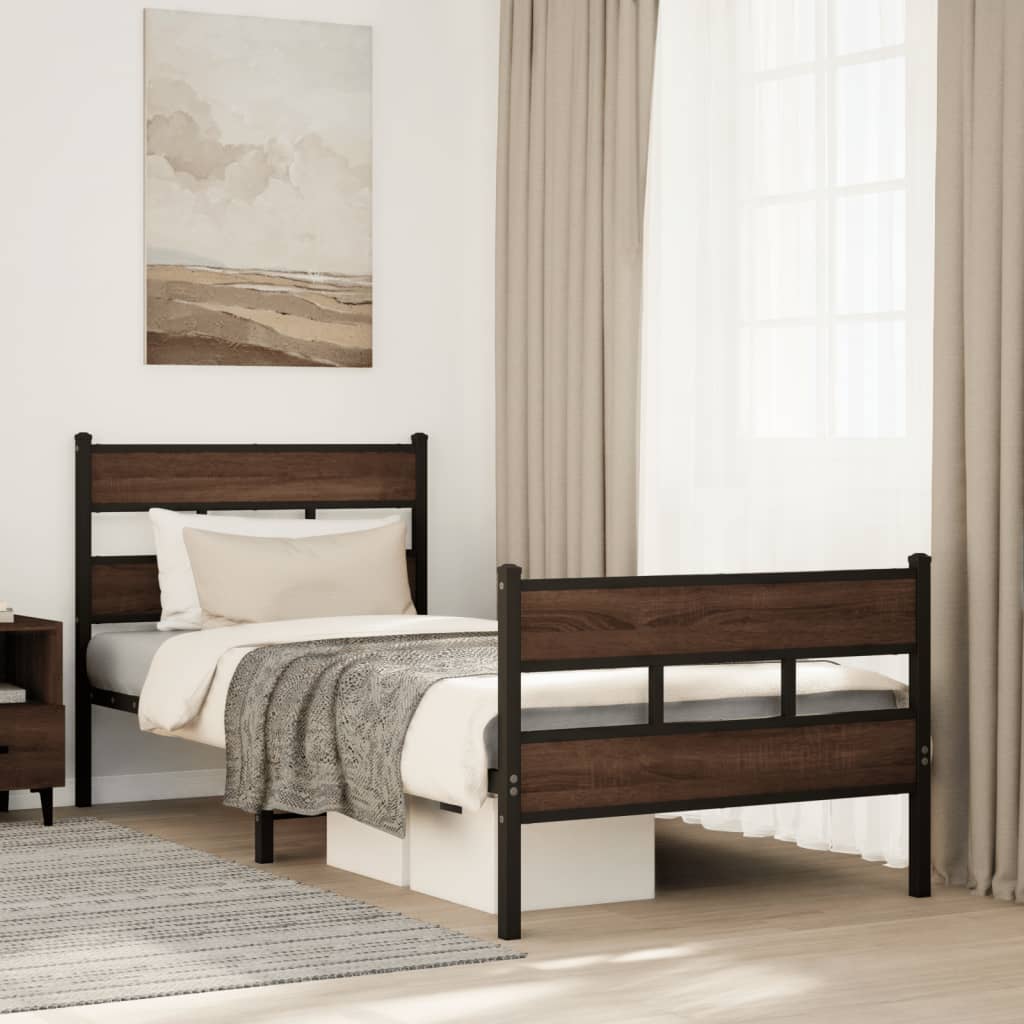 ágykeret fejtámlával és lábtámasszal matrac nélkül 107 x 203 cm