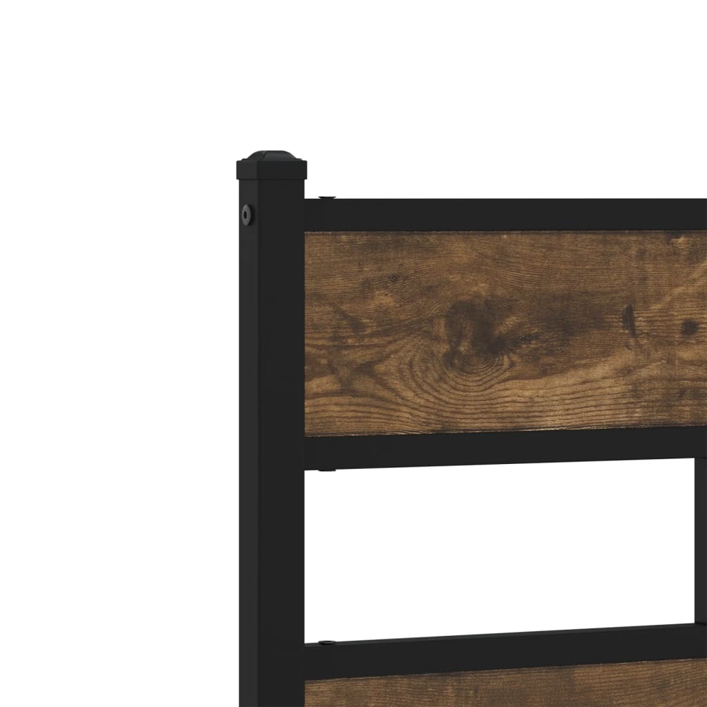 sonoma tölgy színű fejtámlás ágykeret matrac nélkül 100x200 cm
