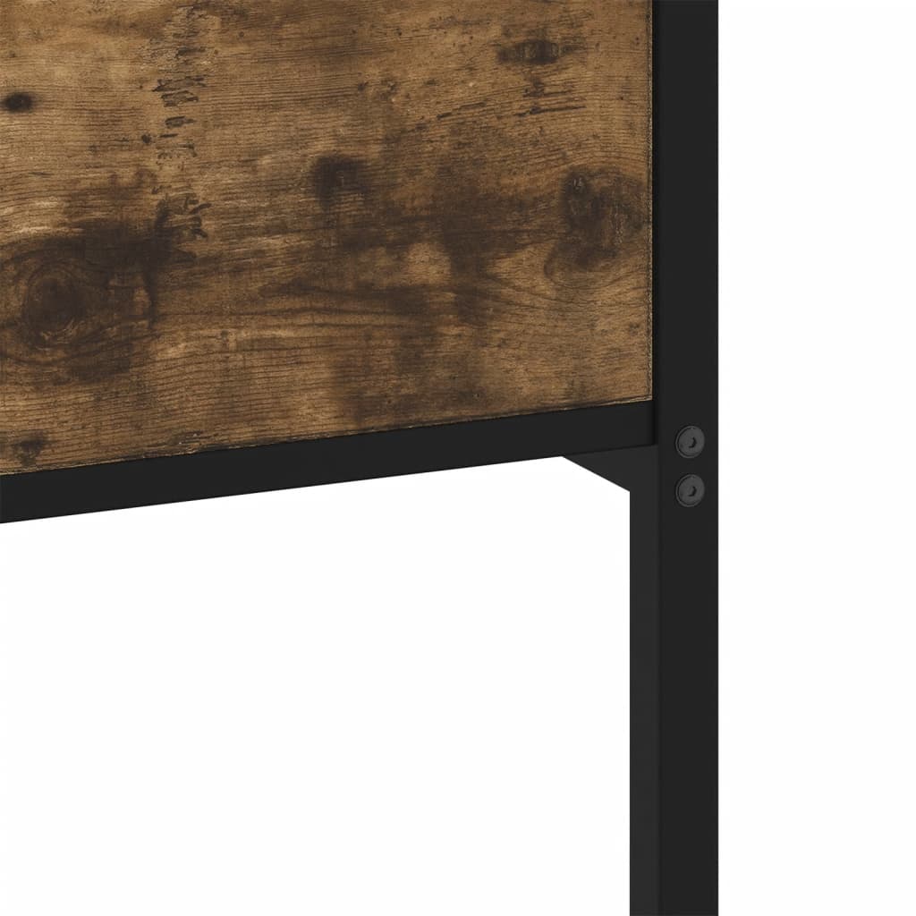 füstös tölgy színű szerelt fa ágykeret matrac nélkül 90x190 cm