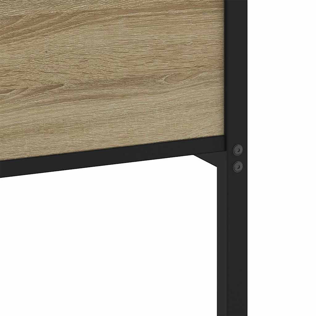 sonoma tölgy színű szerelt fa ágykeret matrac nélkül 90x200 cm