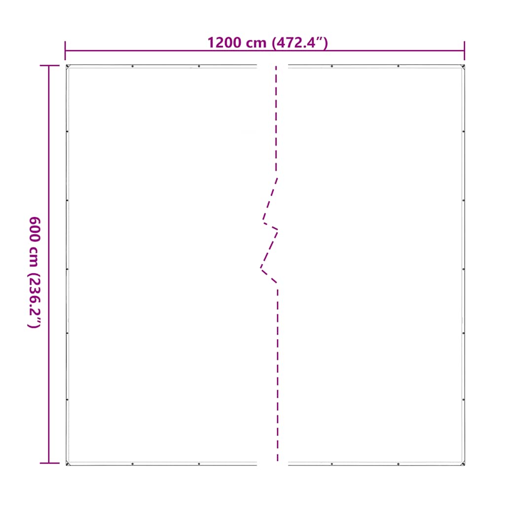 átlátszó ponyva lyukasztóval 6x12 m polietilén