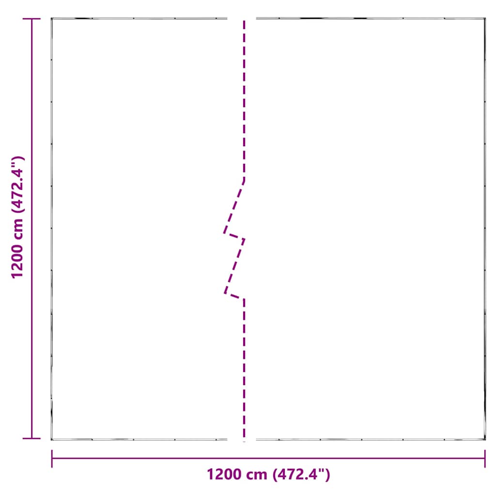 átlátszó ponyva lyukasztóval 12x12 m polietilén